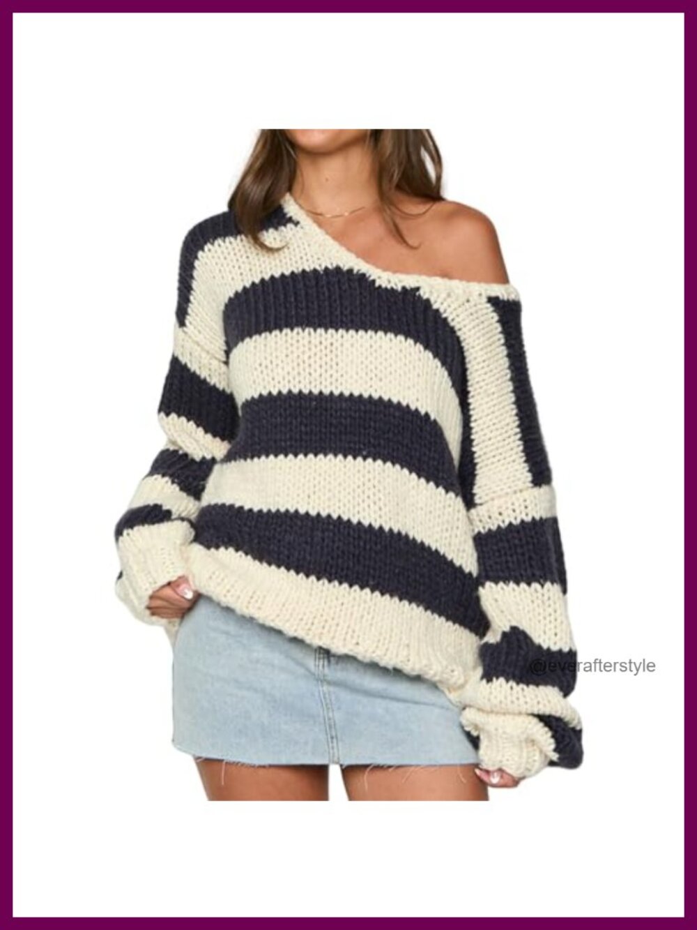 100% Viscose Chunky Knit Oversized Sweater Boat Neck Ribbed Trim Pullover